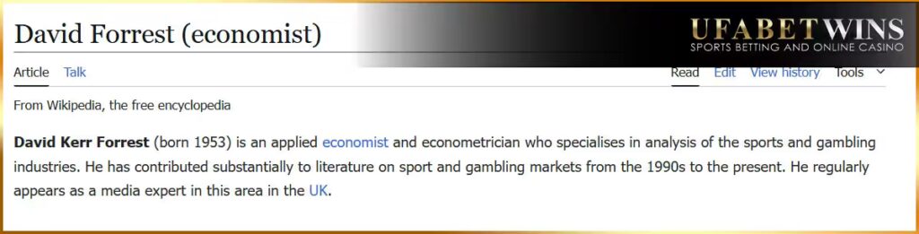 David Forrest, Gambling and Corruption, Expert Quotes from Wikipedia
